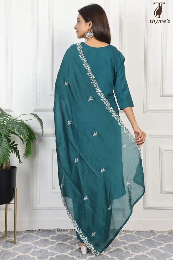 Blue_Embroided_Kurta_Bottom_Dupatta_Set_For_Women