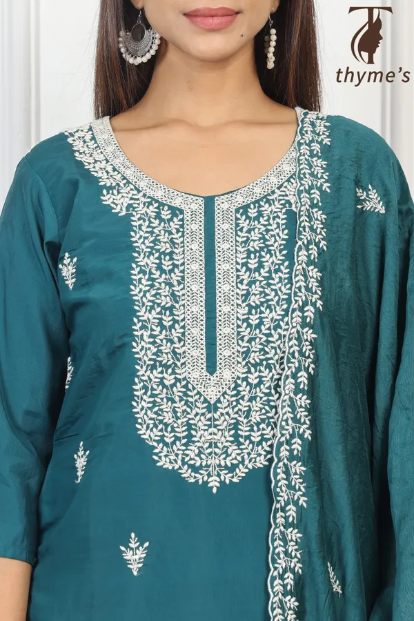 Blue_Embroided_Kurta_Bottom_Dupatta_Set_For_Women