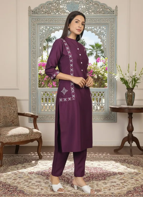 Purple_Vatican_Embroidery_Work_Co-Ord_Set_For_Women