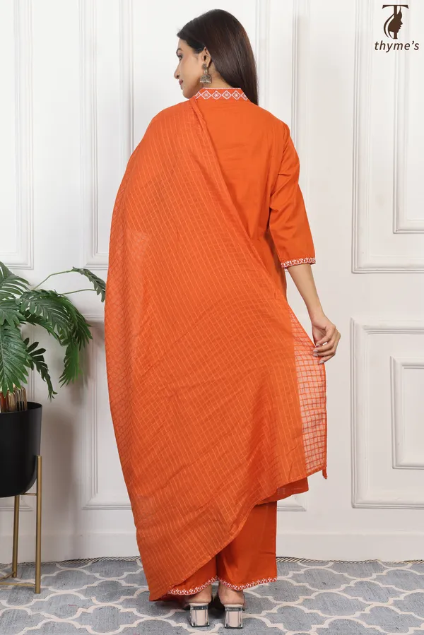 Orange_Embroidered_Kurta_Bottom_Dupatta_Set_For_Women