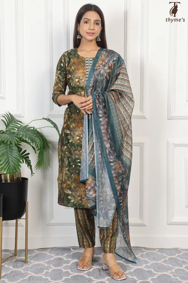 Multicolor_Kurta_Bottom_Dupatta_Set_For_Women