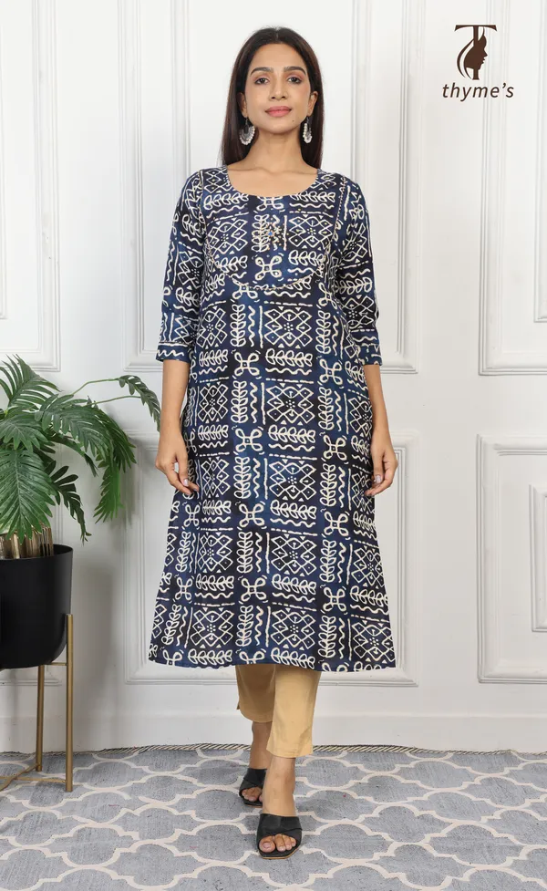 Blue_Rayon_Kurti_For_Women
