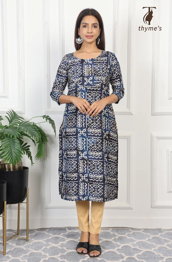 Blue_Rayon_Kurti_For_Women