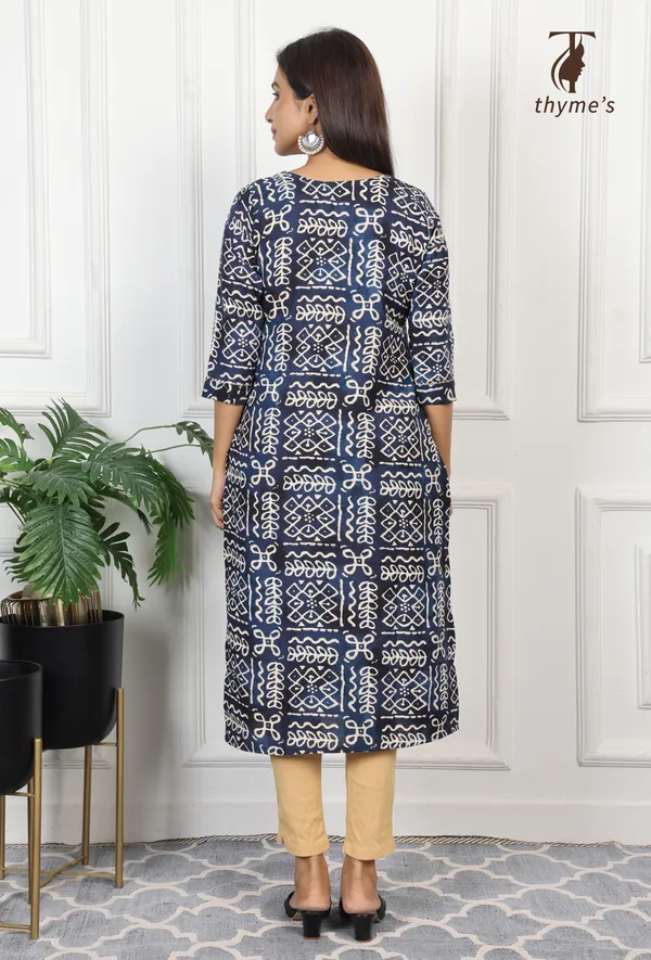 Blue_Rayon_Kurti_For_Women