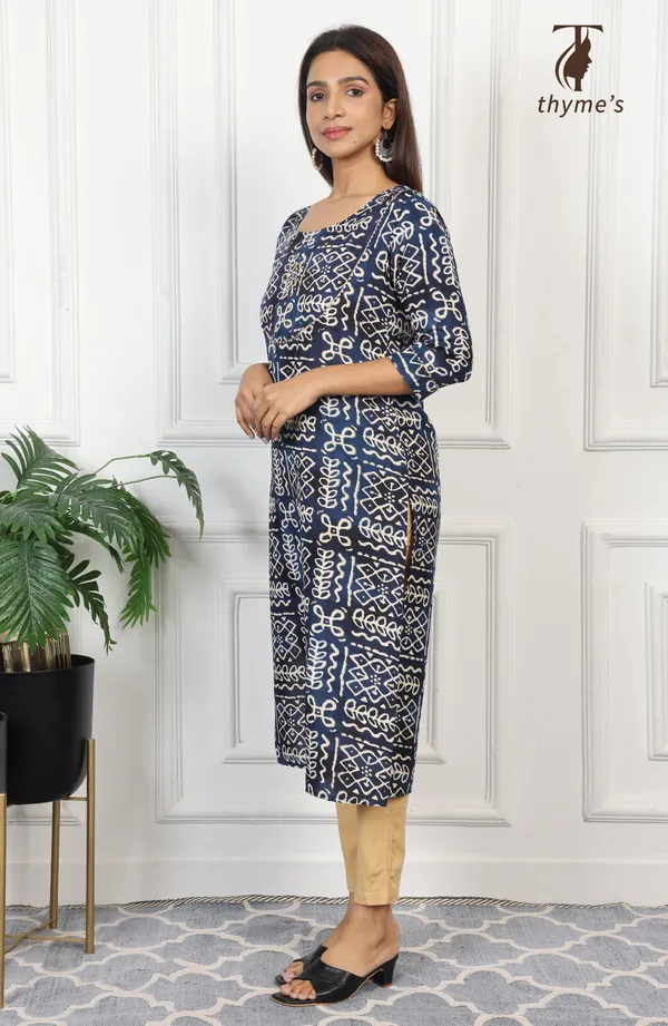 Blue_Rayon_Kurti_For_Women