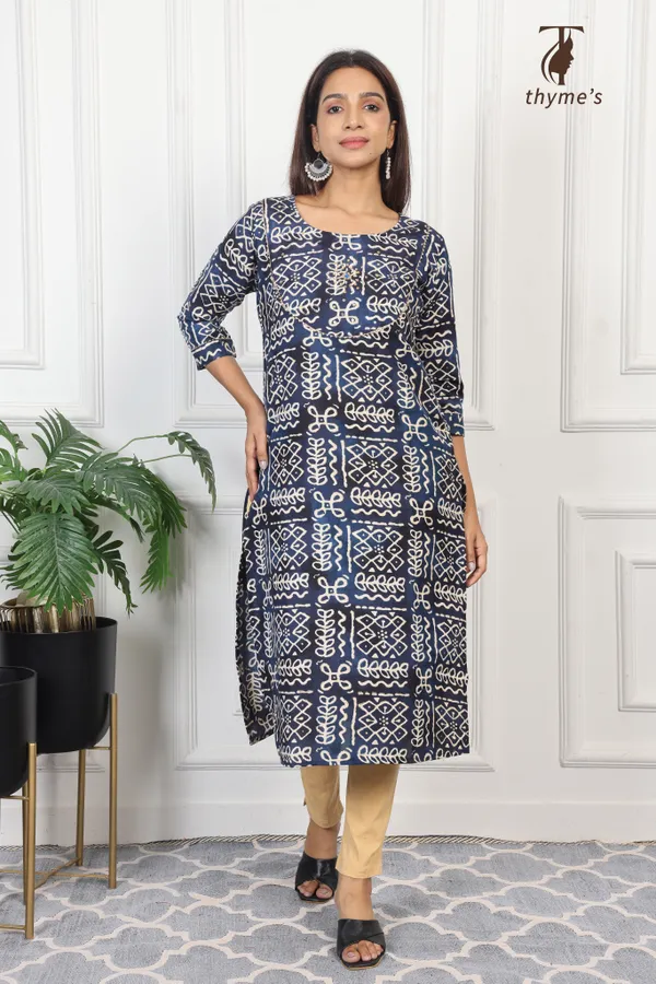Blue_Rayon_Kurti_For_Women