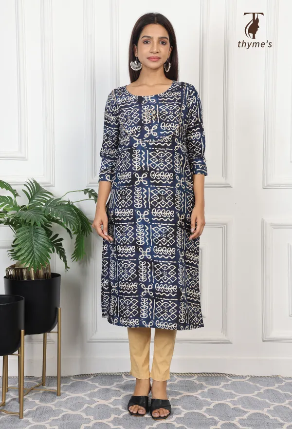 Blue_Rayon_Kurti_For_Women