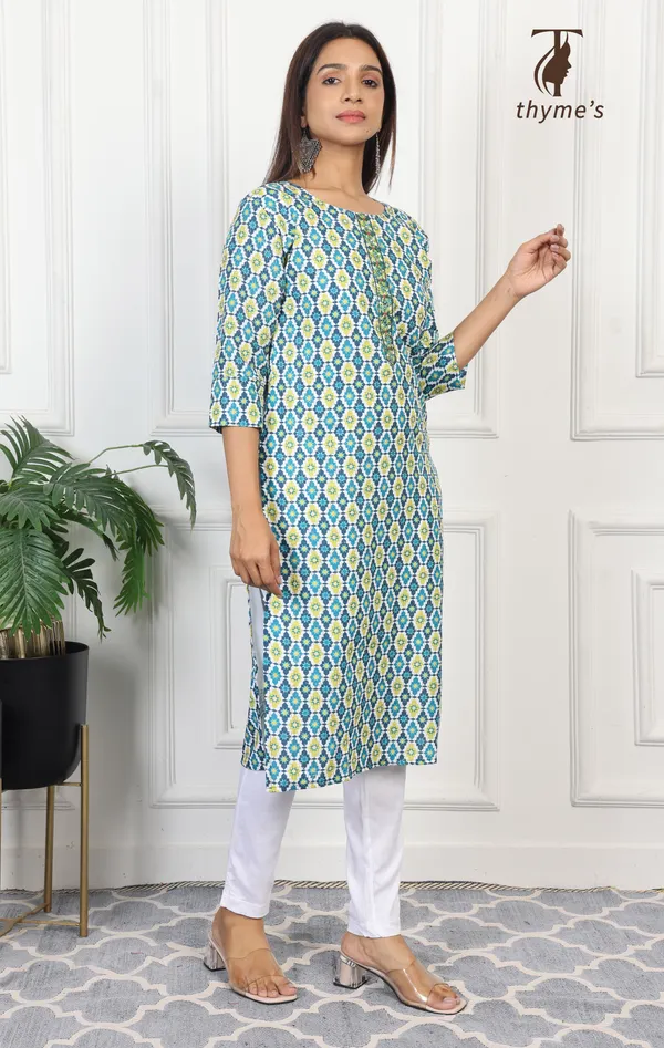 Multicolor_Rayon_Zari_In_Weaving_With_Lining_Kurti_For_Women