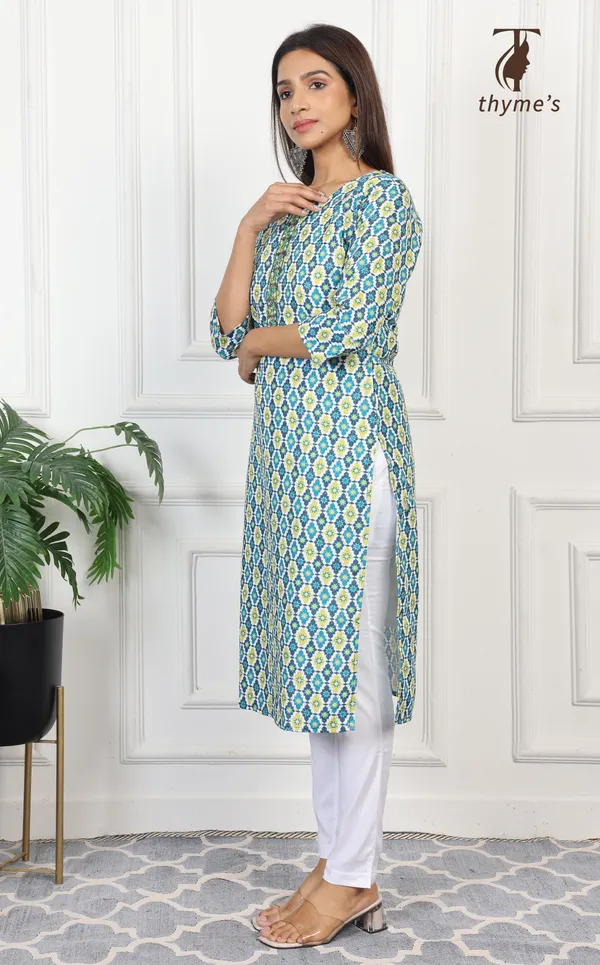Multicolor_Rayon_Zari_In_Weaving_With_Lining_Kurti_For_Women