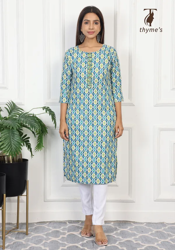 Multicolor_Rayon_Zari_In_Weaving_With_Lining_Kurti_For_Women