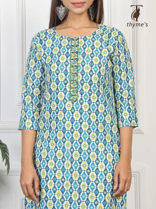 Multicolor_Rayon_Zari_In_Weaving_With_Lining_Kurti_For_Women