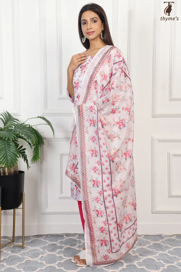 Pink_Floral_Printed_Kurta_Bottom_Dupatta_Set_For_Women