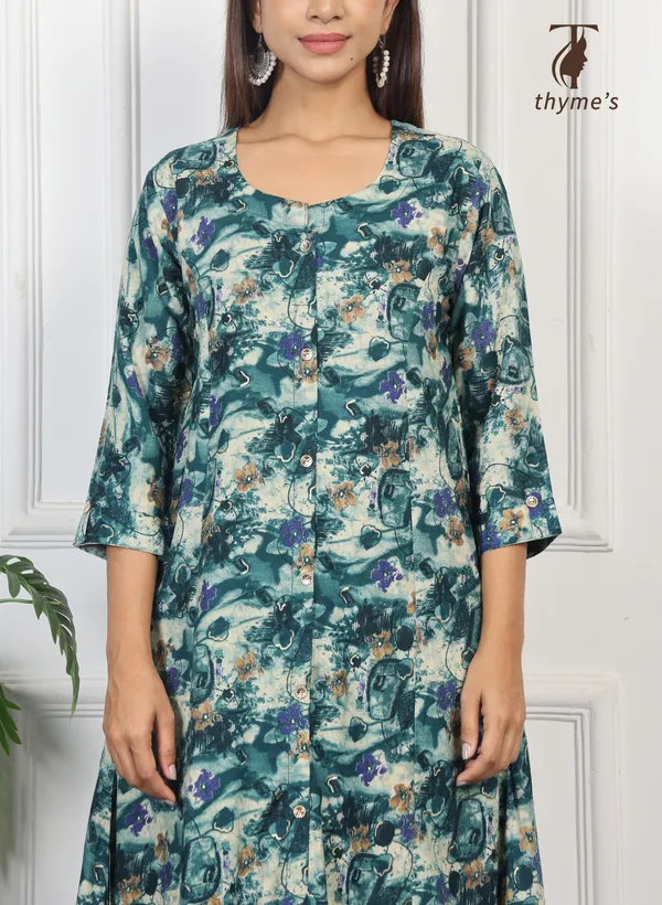 Green_A_line_kurta_with_pocket_For_Women