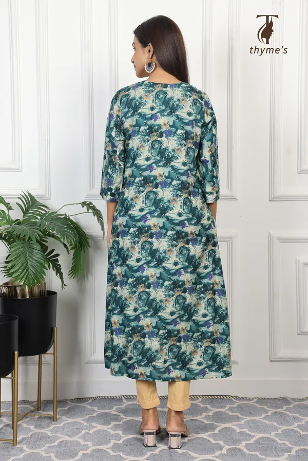 Green_A_line_kurta_with_pocket_For_Women
