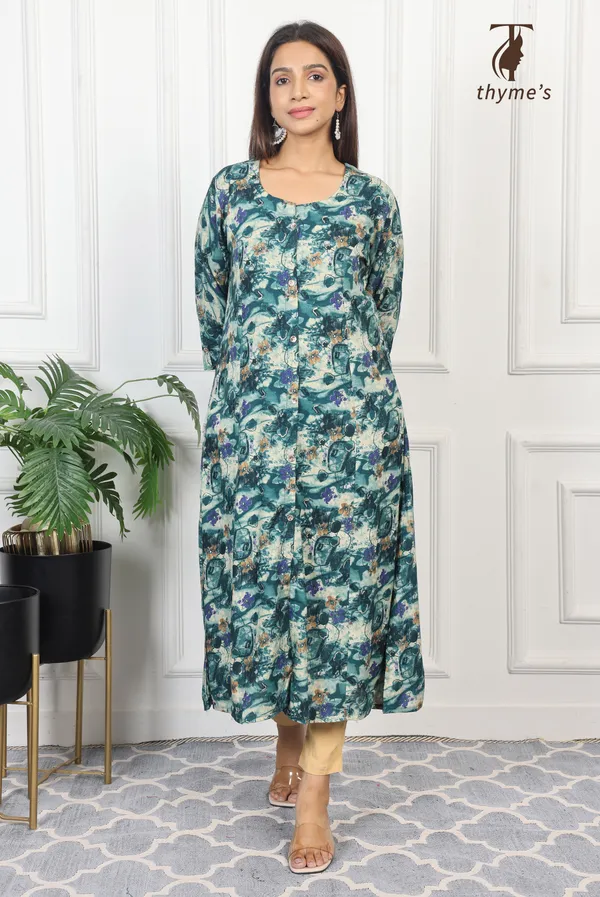Green_A_line_kurta_with_pocket_For_Women