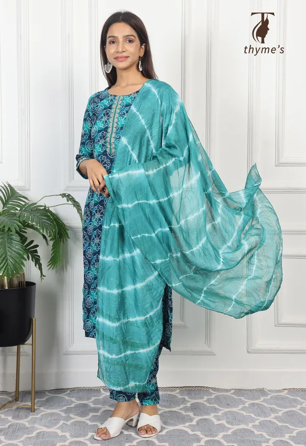 Blue_Rayon_Kurta_Bottom_Dupatta_Set_For_Women