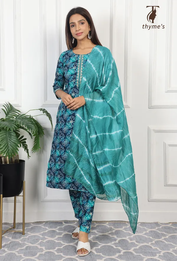 Blue_Rayon_Kurta_Bottom_Dupatta_Set_For_Women