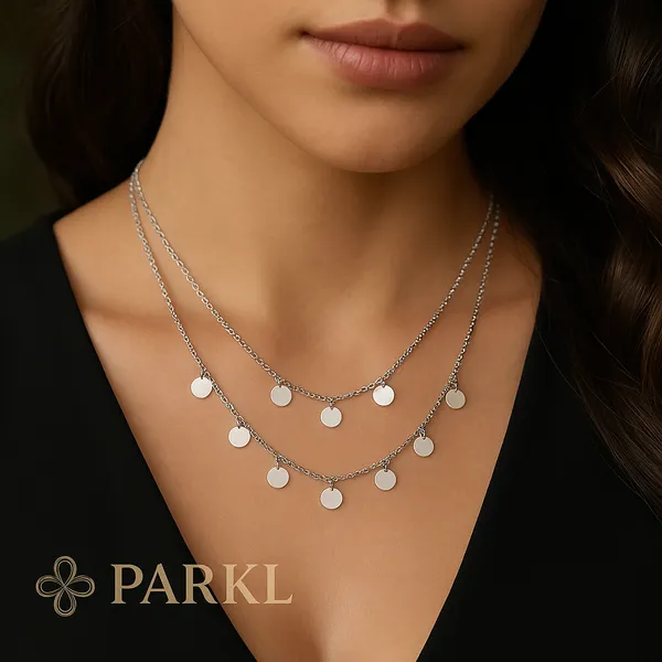 925_Sterling_Silver_Layered_Circle_Charm_Necklace_For_Women