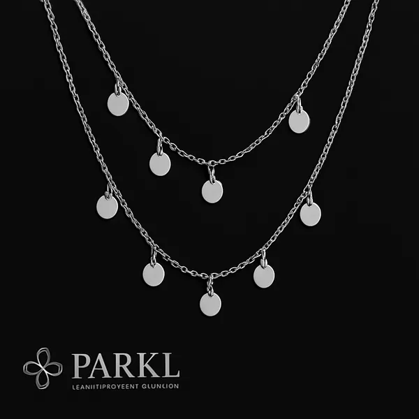 925_Sterling_Silver_Layered_Circle_Charm_Necklace_For_Women