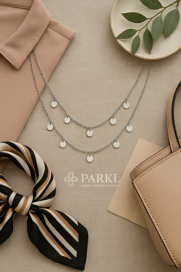 925_Sterling_Silver_Layered_Circle_Charm_Necklace_For_Women