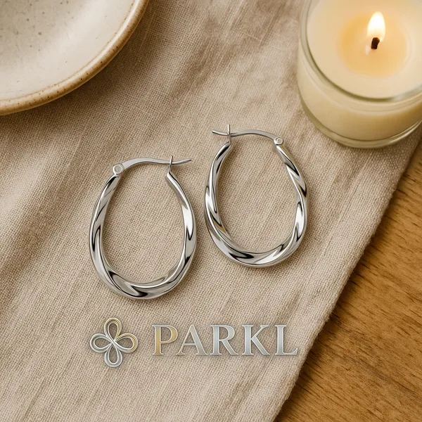 925_Sterling_Silver_Wavy_Oval_Hoop_Earrings_For_Women