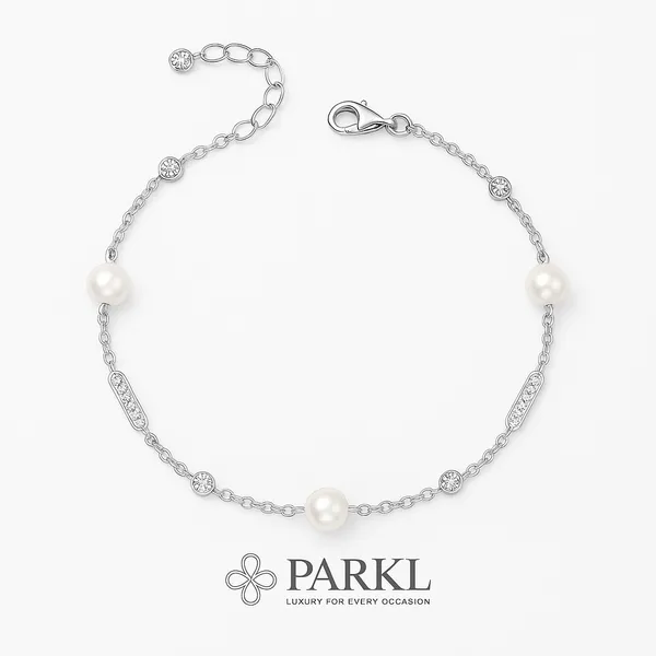 925_Sterling_Silver_Pearl_Crystal_Bracelet_For_Women
