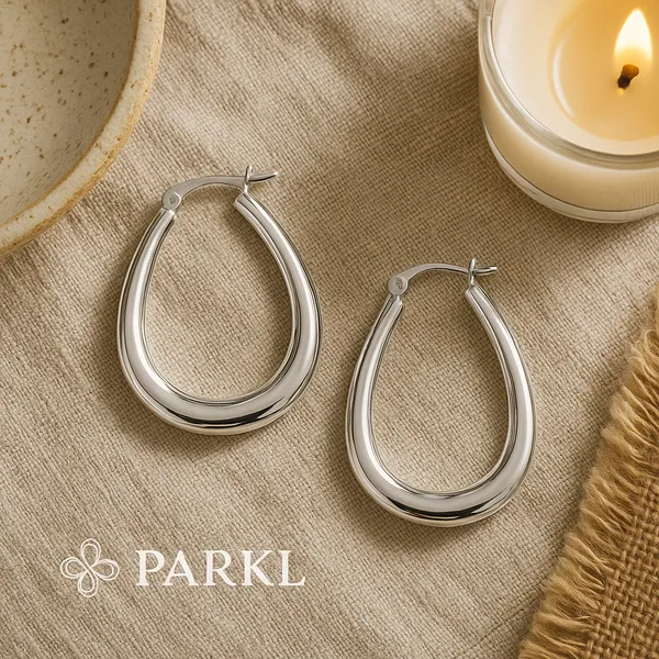 925_Sterling_Silver_Teardrop_Hoop_Earrings_For_Women