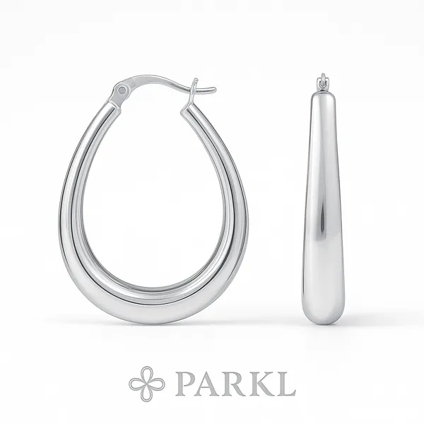 925_Sterling_Silver_Teardrop_Hoop_Earrings_For_Women