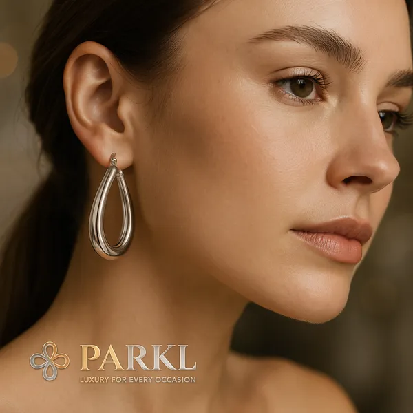 925_Sterling_Silver_Teardrop_Hoop_Earrings_For_Women
