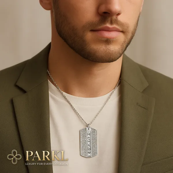 925_Sterling_Silver_Flat_Bar_Necklace_For_Men