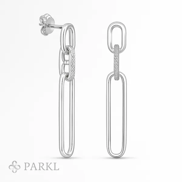925_Sterling_Silver__Chain_Link_Drop_Earrings_For_Women