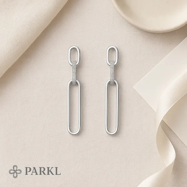 925_Sterling_Silver__Chain_Link_Drop_Earrings_For_Women