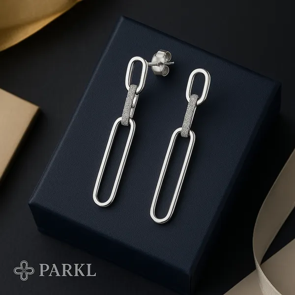 925_Sterling_Silver__Chain_Link_Drop_Earrings_For_Women