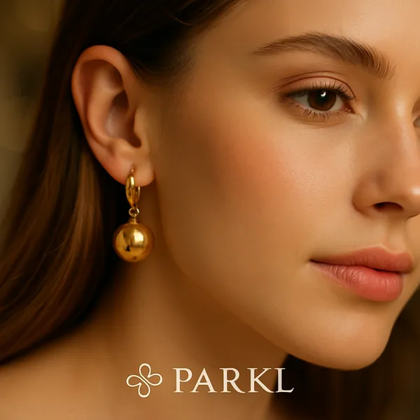 925_Sterling_Silver_Gold-Plated_Ball_Drop_Hoop_Earrings_For_Women