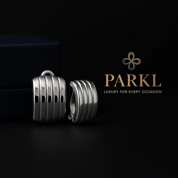 925_Sterling_Silver_Striped_Curved_Clip-On_Earrings_For_Women