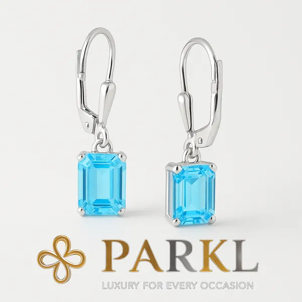 925_Sterling_Silver_Blue_Topaz_Emerald-Cut_Drop_Earrings_For_Women
