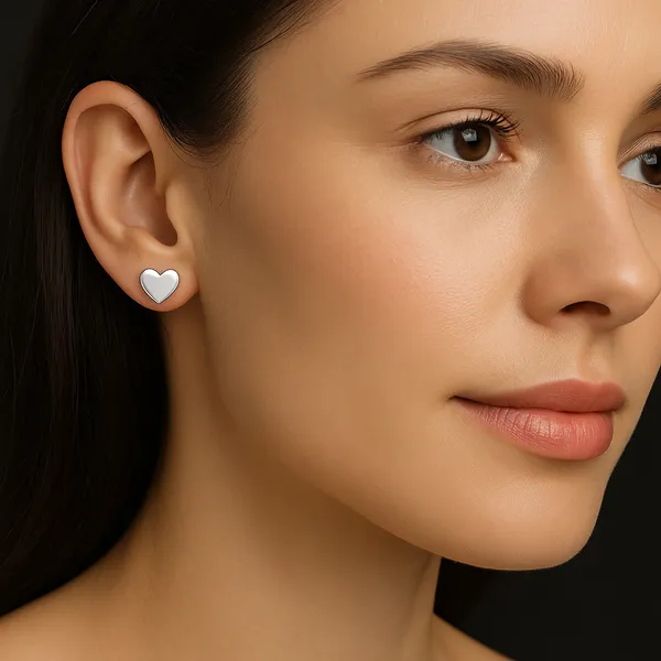 925_Sterling_Silver_Heart_&_Star_Stud_Earrings_Set_For_Women
