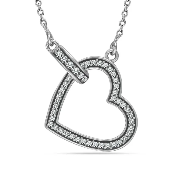 925_Sterling_Silver_Intertwined_Heart_Pendant_Necklace_for_Women