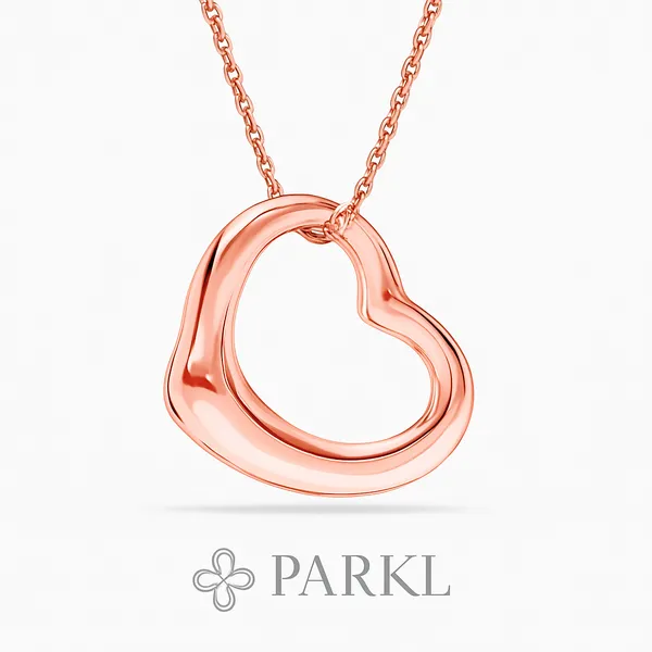 925_Sterling_Silver_Ruby_Gold_Heart_Pendant_Necklace_For_Women