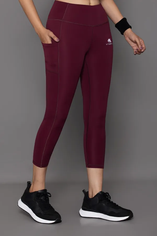 Marron_Polyester_Casual_Leggings_For_Women