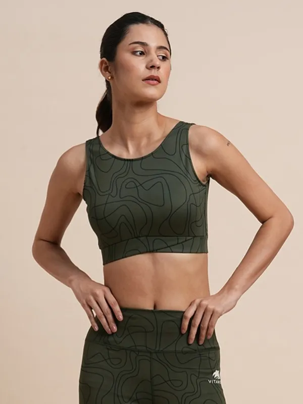 Olive_Polyester_Casual_Sports_Bra_For_Women