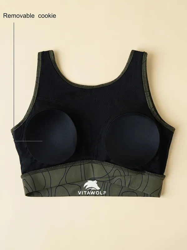 Olive_Polyester_Casual_Sports_Bra_For_Women