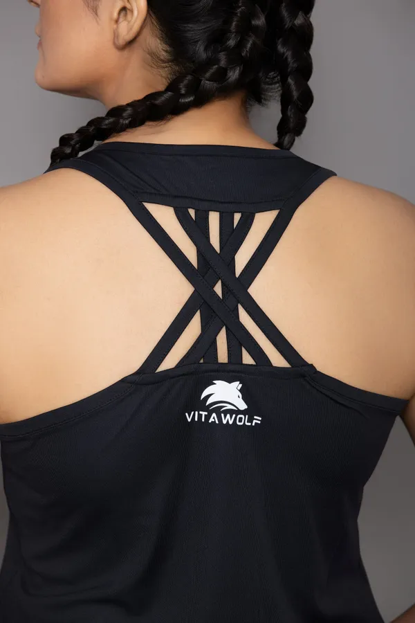 Black_Polyester_Casual_Tank_Top_For_Women