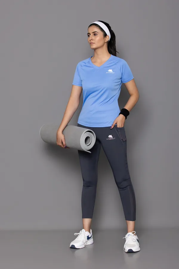 Light_Blue_Polyester_Casual_T-Shirt_For_Women