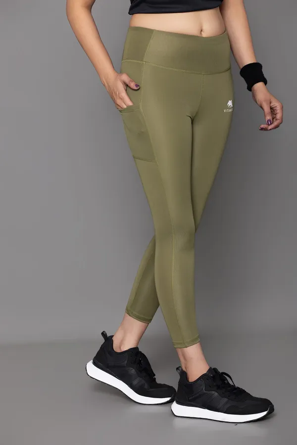 VITAWOLF Olive Polyester Casual Leggings For Women Price in India Buy  VITAWOLF Olive Polyester Casual Leggings For Women online at undefined