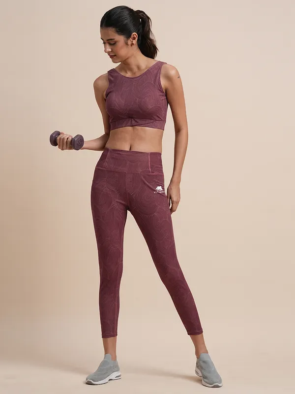 Palevioletred_Polyester_Casual_Leggings_For_Women