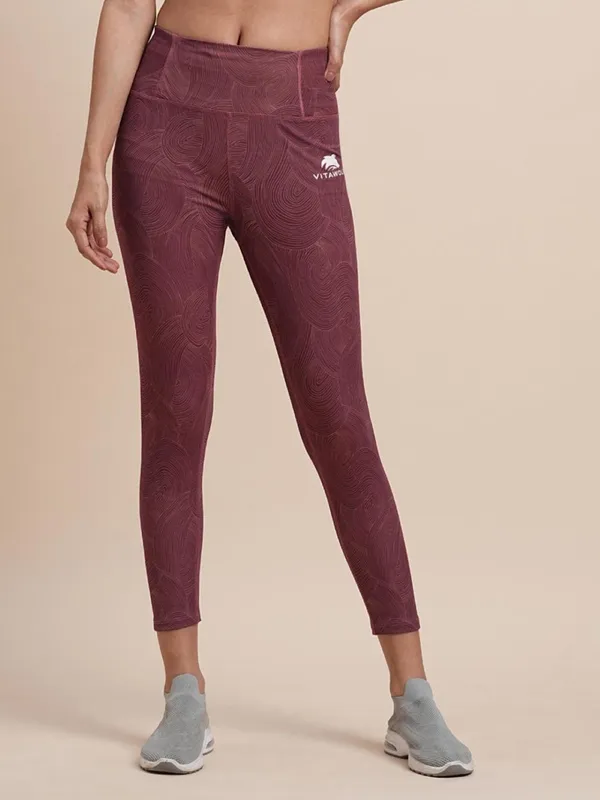 Palevioletred_Polyester_Casual_Leggings_For_Women