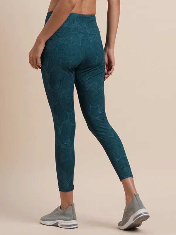 Teal_Polyester_Casual_Leggings_For_Women