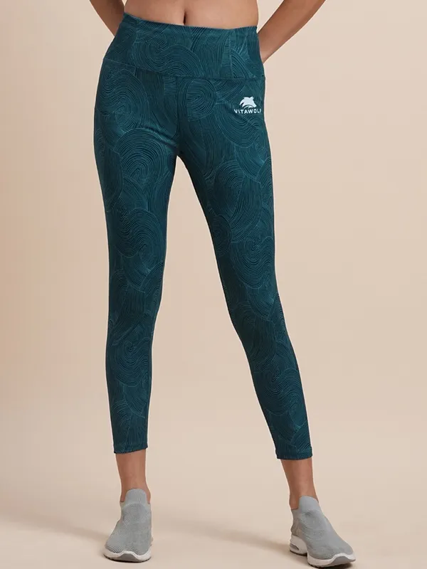 Teal_Polyester_Casual_Leggings_For_Women