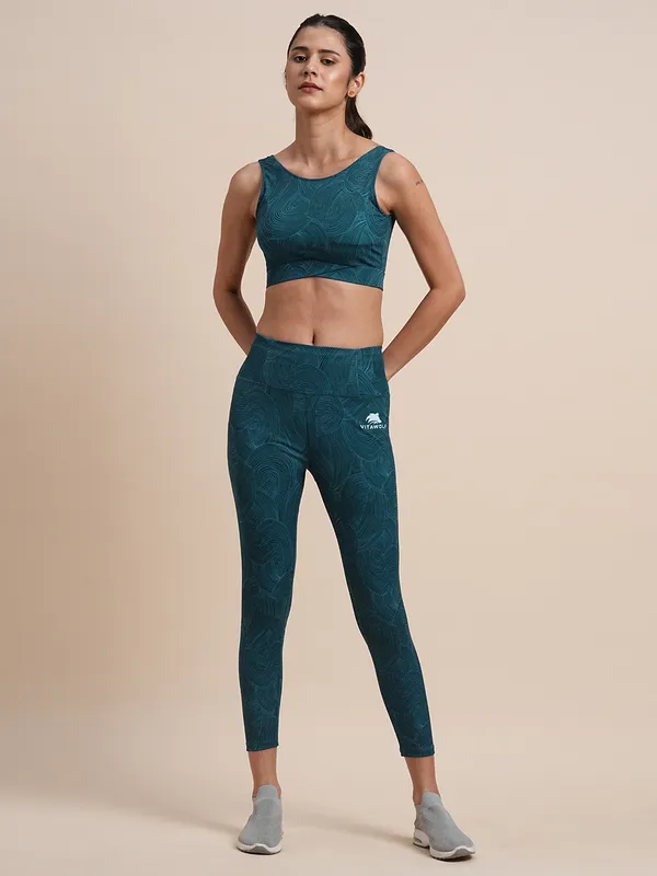 Teal_Polyester_Casual_Leggings_For_Women